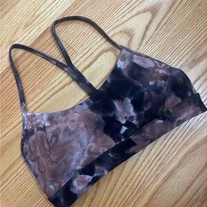 lululemon athletica Brown and Black Tie-Dye Sports Bra